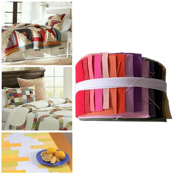 Roll up Fabric Quilting Strips Jelly Rolls 2.5 inch Craft Fabric for Sewing Clothes