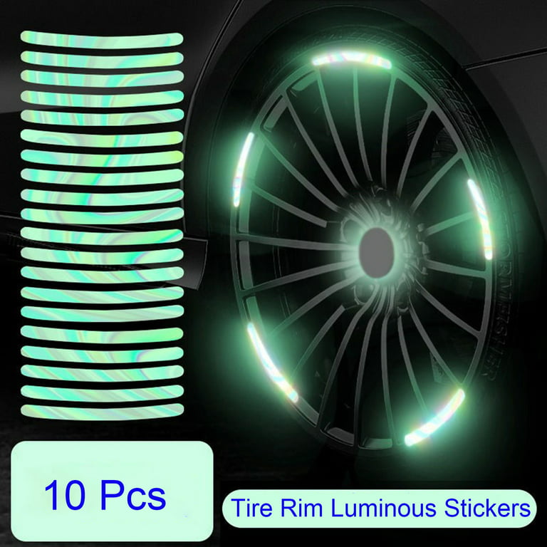 20PCS Glow in The Dark Symphony Rainbow Reflective Wheel Sticker for Car  Bike Motorcycle Rim Stripes Luminous Reflective Tape Night Safety Decoration  Stripe - China Reflective Sticker, Luminous Reflective Tape