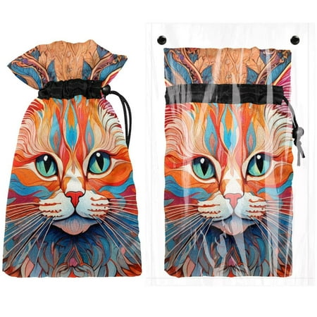 

Josid Cat Pattern Reusable Outdoor Faucet Insulation Covers Waterproof and Freeze-Resistant Spigot Protector Bags 2 Pack 11 x 6.9
