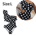 thumbnail image 2 of Traje de baño de una pieza con hombros descubiertos y volantes para mujer, acolchado, 2 of 5