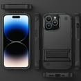 thumbnail image 4 of Dteck for iPhone 14 Pro Max Rugged Case with Kickstand, Military Grade Drop Protection Durable Touch Hard Shockproof TPU Bumper Case Cover for iPhone 14 Pro Max, Black, 4 of 7