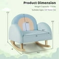 thumbnail image 3 of Spaco Toddler Rocking Chair with Solid Rubber Wood Frame Soft Velvet Cover-Blue, Kids Couch for Kids, 3 of 7