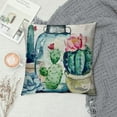 thumbnail image 2 of Shiartex Succulent Cactus Potted Plants Pillow Covers Outdoor Farmhouse Quotes Home Decor Pillowcases with Wood Grain Background Throw Pillow Cushion Cover for Sofa 20x20in, 2 of 5
