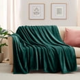 thumbnail image 2 of Ameha Fleece Blanket Bulk Pack of 8 For Wholesale, Wedding Guests, Favors, Homeless Adult Washable Winter Blanket Warm Cozy 90X90 Queen Emerald Green, 2 of 8