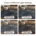 thumbnail image 7 of ODIKA 2'x3' Ultra-Soft Accent Mat, Dark Blue Gold Victorian Elegance Gothic with Floral Accents Washable, Bare feet friendly, Easy Care Indoor rug for Bedside, Footrest, 7 of 7