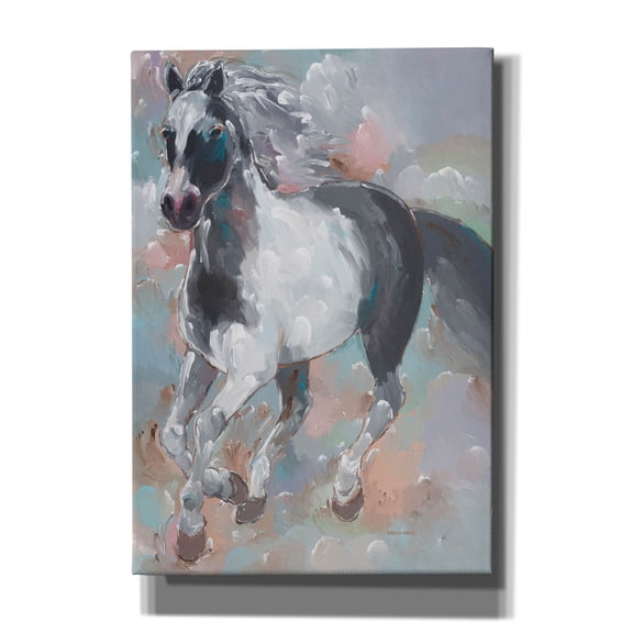 Epic Graffiti 'Smoky Runner' by Hooshang Khorasani, Canvas Wall Art, 18"x26"