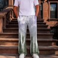 thumbnail image 2 of Mens Gradient Tie Dye Wide Leg Sweatpants Elastic Drawstring Waist Baggy Loose Fit Trousers With Pockets Streetwear Casual Long Pants For Men S, 2 of 8