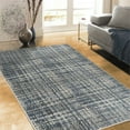 thumbnail image 2 of Allstar Rugs 5'x7' Rectangle Abstract Intersecting Line Rug Gray/Steel Blue, 2 of 3