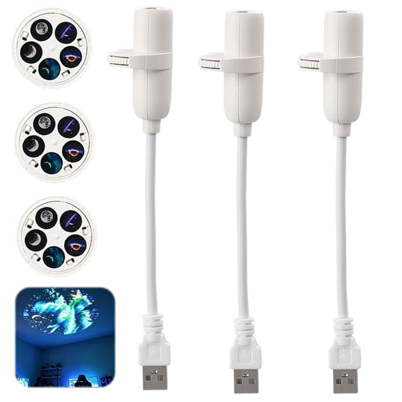 CHENjy Galaxy Projector Night Light, 360 Flexible USB Star Projector with 15 Themes, HD Starry Sky Projection for Bedroom Ceiling, 1 Pc
