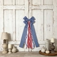 thumbnail image 4 of Virelaxpo 4th of July Star Stripe Bow Wreath Decoration Home Decor Indoor Outdoor Patriotic Holiday Independence Day, 4 of 5