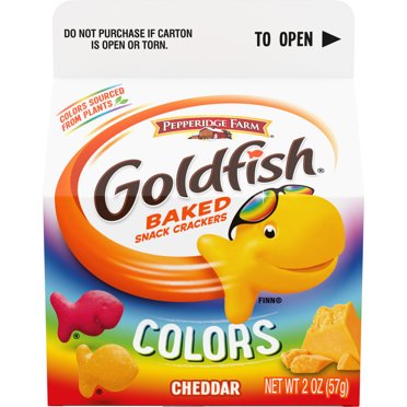 Pepperidge Farm Goldfish Baked with Whole Grain Colors Cheddar Crackers ...