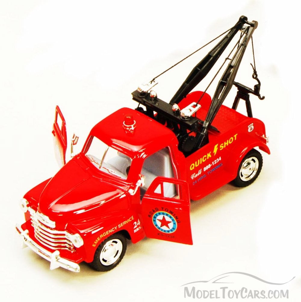 red tow truck toy