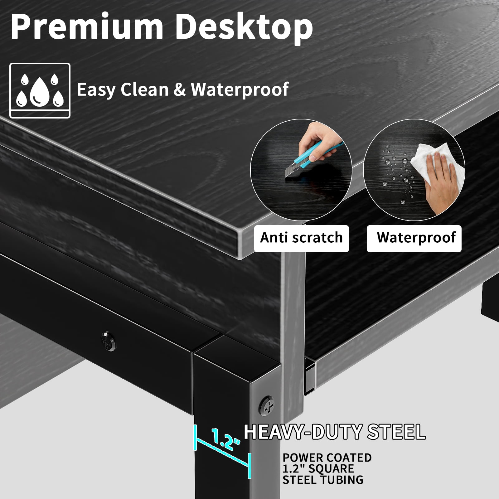 ALISENED 31.5" Computer Desk,Space-Saving Office Desk, Study Table, Writing Desk, and Workstation for Home Office