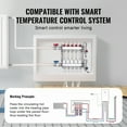 thumbnail image 2 of KFFKFF 5-Path Hydronic Floor Heating Manifold, Stainless Steel, Compatible with 1/2" PEX Pipes, Includes 1/2" Connectors for Efficient Radiant Floor Warming, 2 of 9