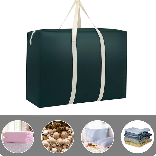 EGNMCR Large Clothing Storage Bags 100L Clothes Storage Bag Foldable Clothing Storage Bags With Zippers Clothes Bags For Storage Christmas Tree Storage Bag Fits Storage packs