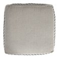 thumbnail image 5 of LR Home Small Over-tufted Striped Indoor Square Pouf, Black/White, 18" x 18" x 14", 5 of 9