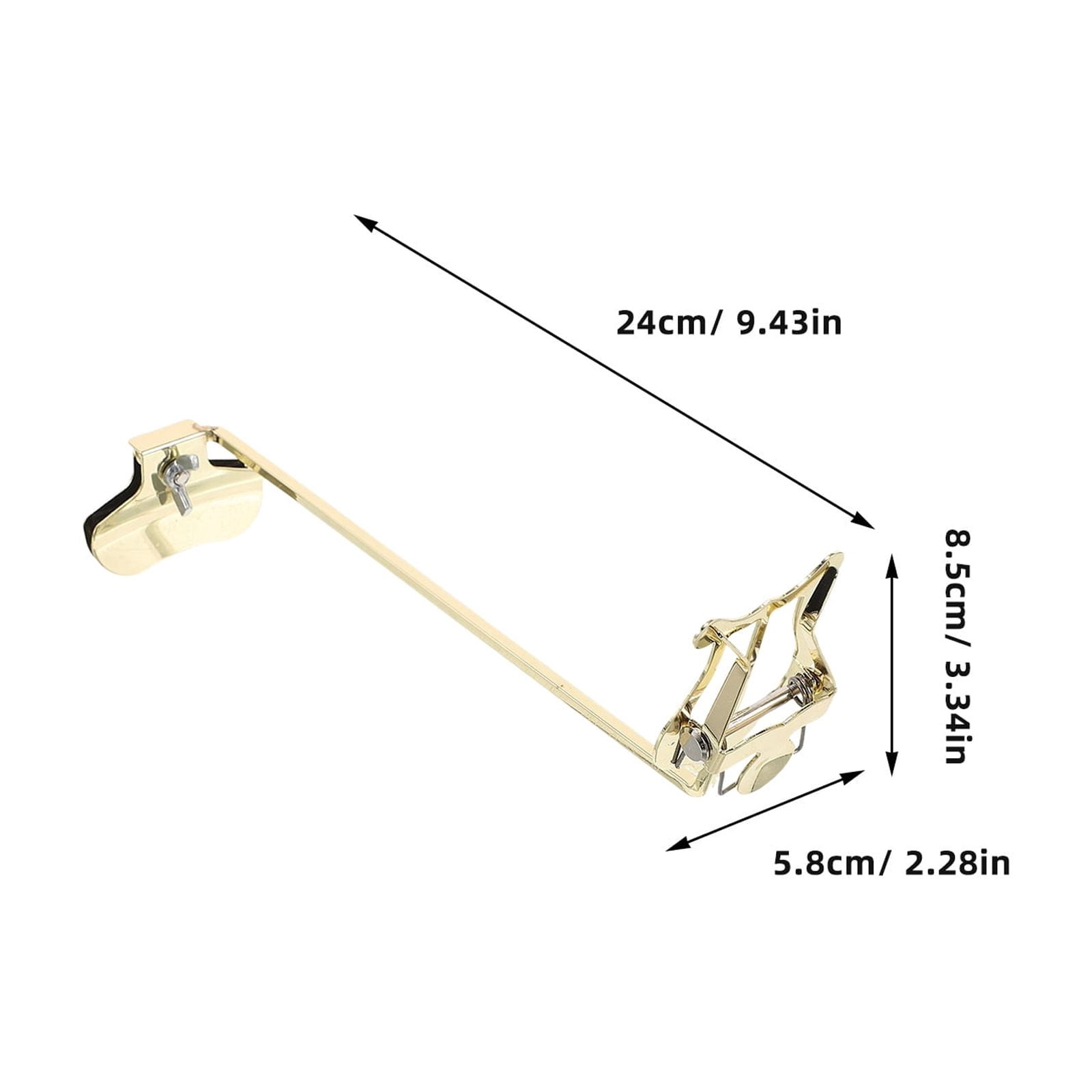 EXHUMKY Soprano Saxophone Music Clip Golden Metal Portable and Lightweight for Marching