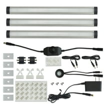Comforday LED Under Cabinet Lights, 3PCS 12" Strips, 1000 Lumens, Motion Sensor, Dimmer, Hardwired