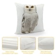 thumbnail image 4 of Orinice Owl Graphic Decorative Cushion Throw Pillow Cover for Home Couch Living Room Bed Sofa Square Car Bedroom 1PC 20x20in, 4 of 5