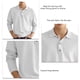 thumbnail image 5 of Top informal para hombre, cuello vuelto, botón frontal, manga larga, transpirable, Top de ajuste informal para hombre para otoño, 5 of 6