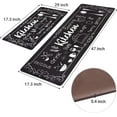 thumbnail image 3 of Kitchen Rugs and Mats Cushioned Anti-Fatigue Kitchen Rug, Waterproof Non-Slip Kitchen Mats and Rugs, Dark Brown Memory Foam Kitchen Floor Mat for Home Office Laundry, 17 x 47 + 17 x 30 Inch, 3 of 6