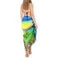 thumbnail image 4 of HAPPY BAY Women's Beachwear Summer Beach Bikini Wraps Sarong Wrap Skirt Swimsuit Swimwear Coverups Bathing Suit Swim Cover ups for Womens One Size Teal, Floral, 4 of 5