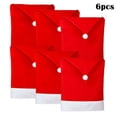thumbnail image 1 of 6Pcs Christmas Santa Hat Dining Chair Back Covers Party Xmas Chair Table Decor, 1 of 5