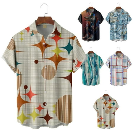 

Big Men s Aloha Beach Hawaiian Shirts Regular Classic Clothing Apparel Sizes Kids-Adult Unisex