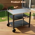 thumbnail image 6 of Outdoor Grill Cart with Wheels, Rolling Dining Table for Blackstone Griddle Stand, Outdoor Food Preparation Cart, 6 of 7