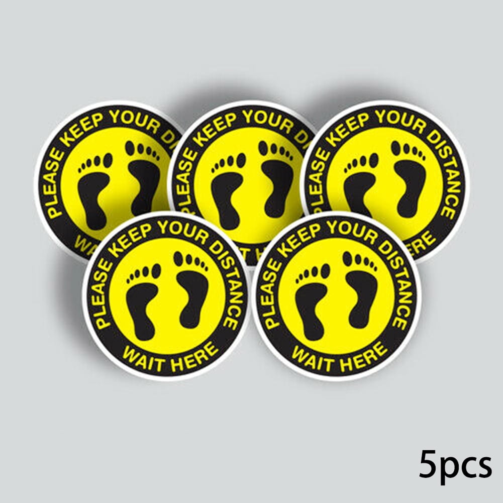 BSTCAR Social Distancing Floor Graphics Stickers Safety Floor Sign Safe ...