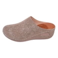 thumbnail image 6 of Mules for Women Bohemian Hollow out Slip on Wedge Sandals Closed Toe Slides Comfy Arch Support Summer Walking Shoes Khaki Size 8.5, 6 of 6