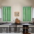 thumbnail image 2 of Plaid Checkered Kitchen Curtains 2 Pack 27.5Wx39L Inch Tier Panels Semi-Sheer Rod Pocket Short Curtains for Rustic Decor, 2 of 4