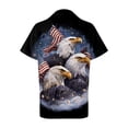 thumbnail image 6 of mgoYE Shirt for Women 250th American Anniversary Women's American 250th Anniversary Printed Casual Sweatshirt 250 Years 1776–2026 Patriotic Button Shirt|Black M, 6 of 6