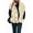 Cream White, variant on Women'S Plush Fleece Vest Casual Oversized Warm Button Down Vest Jacket with Pockets Black M
