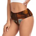thumbnail image 2 of Fotbe Log Cabin Inside Calzones Estampados para Mujer – Ropa Interior de Algodón, Cómoda, Suave y Elástica-Medium, 2 of 6