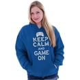 thumbnail image 3 of Vintage Keep Calm Video Game On Nerd Hoodie Sweatshirt Women Men Brisco Brands M, 3 of 6