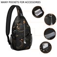 thumbnail image 2 of Celestial Mystical Moon and Sun Crossbody Bag Vintage Steampunk Astronomy Chest Bag Durable & Comfortable for Daily Use, 2 of 5