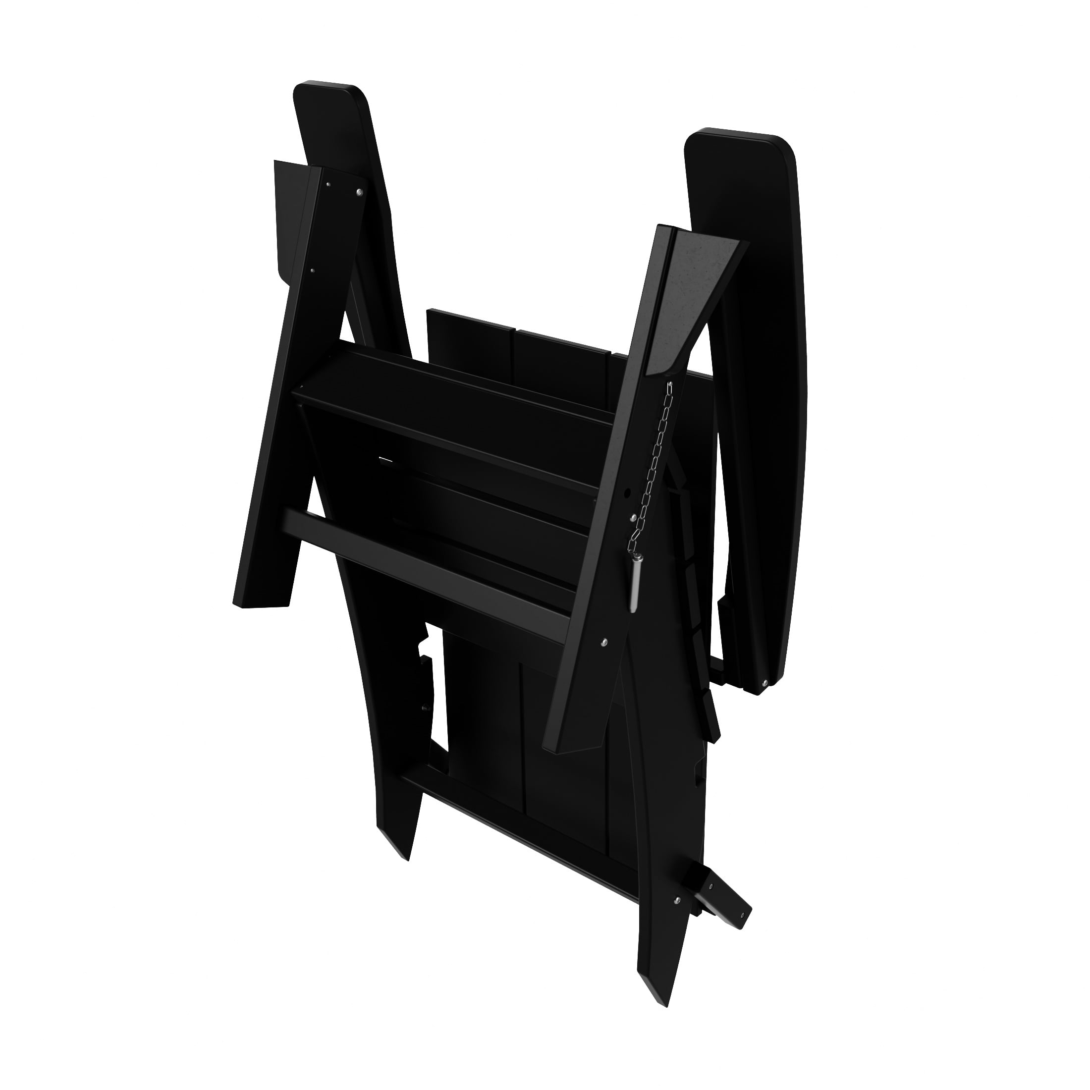 WestinTrends Ashore All-Weather Poly Lumber Adirondack Chairs, Foldable Modern Farmhouse Design, Outdoor Patio Seating, Black