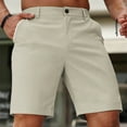 thumbnail image 2 of Taqqpue Men's Cargo Shorts Solid Color Elastic Waistband Shorts Summer Casual Cotton Relaxed Fit Work Shorts, 2 of 8