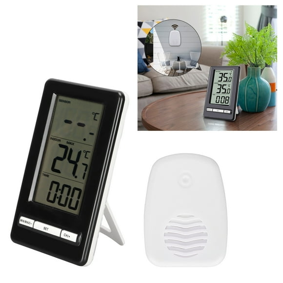 Indoor Outdoor , Large LCD Screen Portable Clock Display Low Power Consumption Household Electronic For Measure Temperature