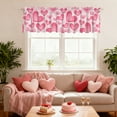 thumbnail image 5 of YingYouFu Valentine Curtain Valance Pastel Hearts Valance 53.94 x 17.72 Inch Short Window Treatment for Farmhouse Wedding, 5 of 6