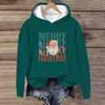 thumbnail image 3 of Wolfast Sweat à Capuche Imprimé de Noël pour Femmes Manches Longues Confortable Pull Mode, Vert Armée, L, 3 of 4