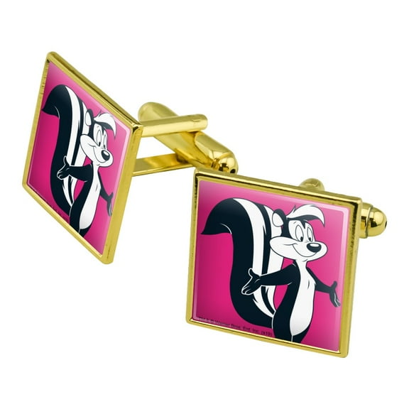 Looney Tunes Pepe Le Pew Square Cufflink Set - Silver or Gold