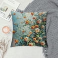 thumbnail image 2 of Orinice Flowers Roses Graphic Decorative Cushion Throw Pillow Cover for Home Couch Living Room Bed Sofa, Soft and Durable, 1PC 12x12in, 2 of 5