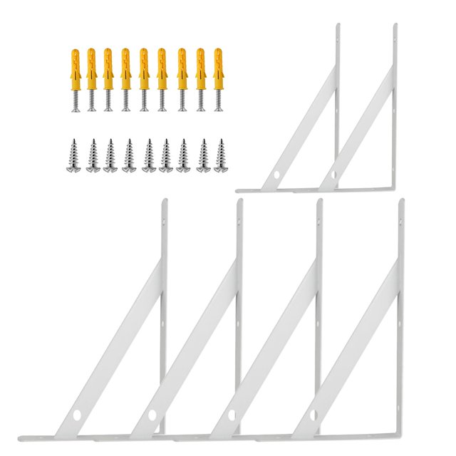 Soportes de estantería Hyznengu Heavy Duty, paquete de 6, blancos, 30 cm