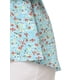 thumbnail image 5 of Blusas de verano de talla grande para mujeres Agnes Orinda, con cuello cuadrado, fruncido, lazo, mangas cortas y peplum, 2X azul claro, 5 of 6