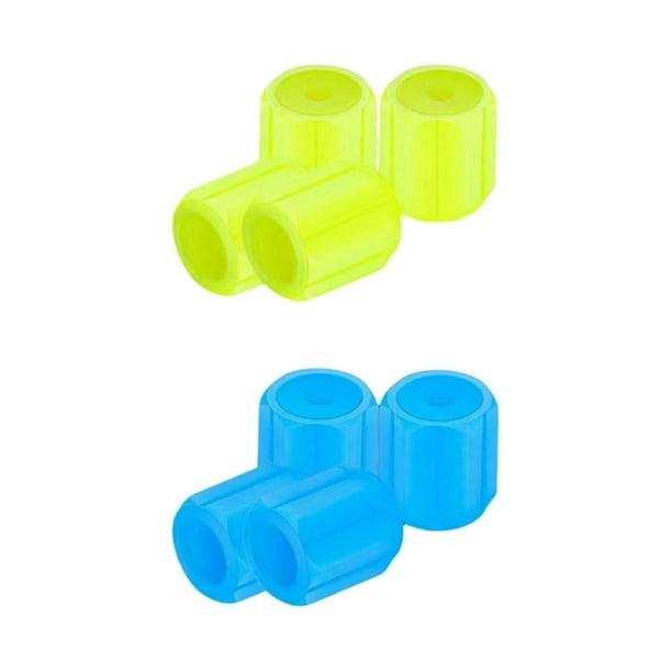 8x Tapas de Válvula de Neumático de Coche Tapas de Neumático de Bicicleta Iluminadas para Bicicleta Motocicleta Amarillo azul