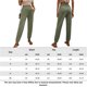 thumbnail image 2 of Pantalones Con Cordón Pantalones básicos para damas Slim Fit Estilo casual Cintura elástica Color sólido Traje deportivo Ygjytge Verde Militar Xxl para Mujer, 2 of 6
