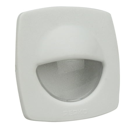 Perko 1044DP2WHT Flush Utility Lights with Snap-On Covers - Pig Tail Connection, White