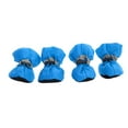 thumbnail image 4 of 4x Pet Dog Shoes Boots Reflective Pet Dog Shoes Cover Pet Supplies Paw Protectors Comfortable Dog Booties for Winter Snow Outdoor Blue 4.5cmx3.5cm, 4 of 9